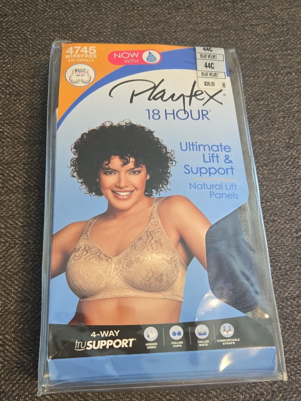 Playtex 18 Hour Ultimate Lift & Support Wirefree Bra - Blue Velvet Color